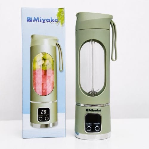 Miyako Portable Rechargeable Juicer Blender LK-0513 Green color Miyako Portable Rechargeable Juicer Blender LK-0513