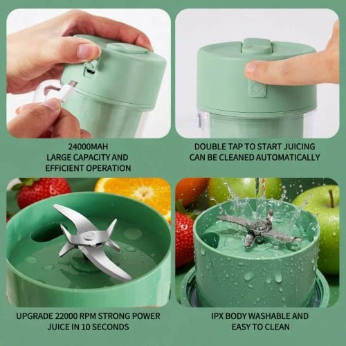 Portable Crusher Juicer Cup - clean how to Portable Crusher Juicer Cup – USB Rechargeable Mini Blender