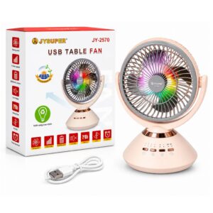 JoySuper JY-2570 Professional 6 Battery Rechargeable Portable Table Fan