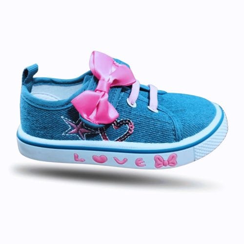 Denim Baby Girl Shoes Pink Color Denim Baby Girl Shoes Pink Color