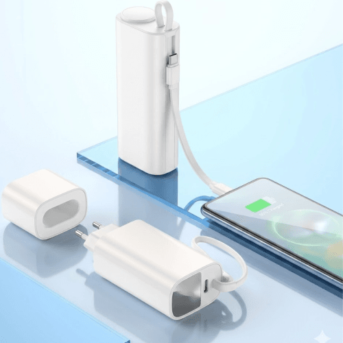 Miyako Portable Rechargeable Juicer and Blender (450ml) Make fresh, healthy drinks anytime, anywhere (4) Hoco J148 PD20W Charger + Power Bank (2-in-1)