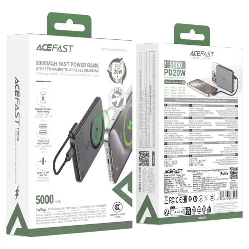 Acefast M30 PD20W 5000mAh Magnetic Wireless Power Bank