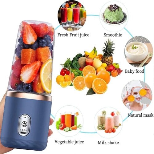 Small Portable Rechargeable Juicer - USB Rechargeable Smoothie Maker | Juice, Smoothie & Shake