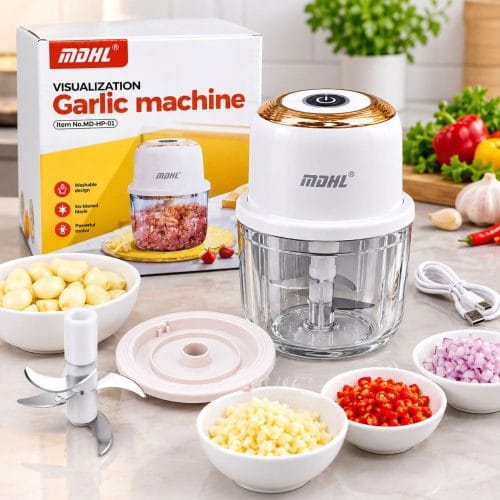 Rechargeable 6-Blade Chopper and Garlic Machine Rechargeable 6-Blade Chopper and Garlic Machine