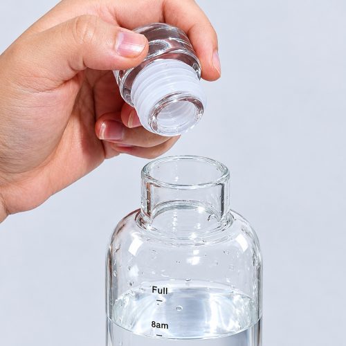 1000ml Transparent Glass Water Bottle