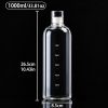 1000ml Transparent Glass Water Bottle
